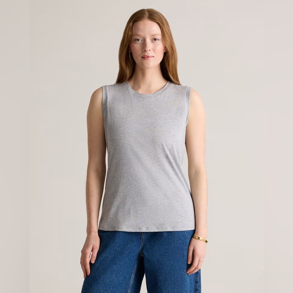 Quince Cotton Modal Muscle Tank - Grey
